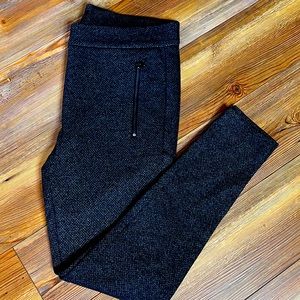 NWOT Loft charcoal gray textured leggings with zipper pockets